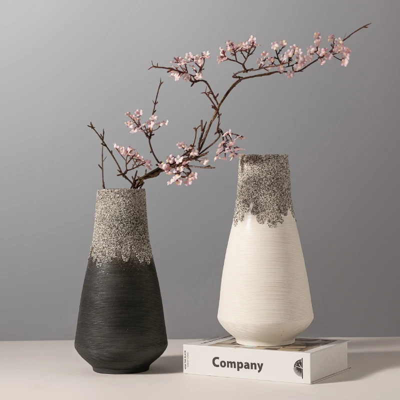 

Modern Aesthetic Vases Ceramic Ornaments Ikebana Hydroponic Vases Dried Flowers Vase Ceramique Office Desk Decoration YY50HP