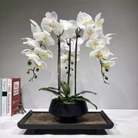large artificial orchid flower arrangement pu real touch hand feeling floor table decoration home high quality bouquet no vase