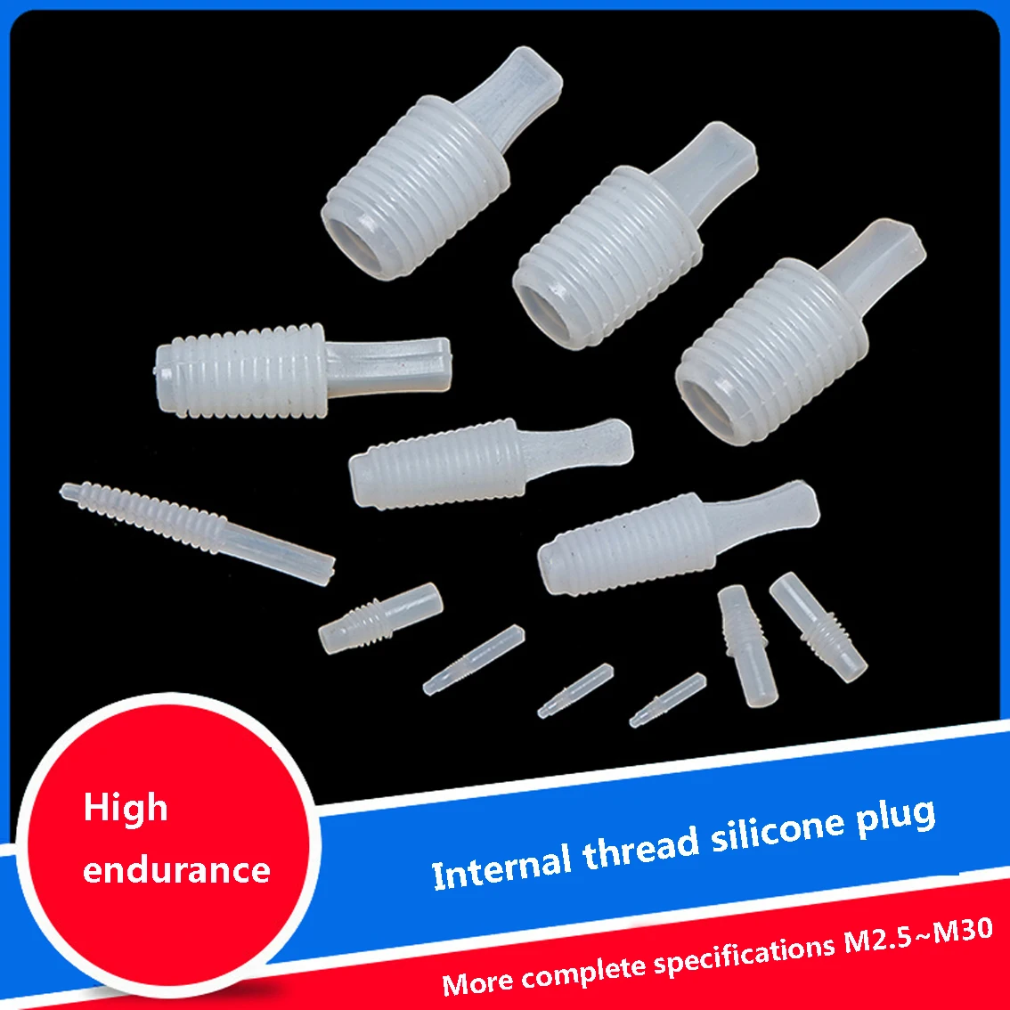 

3-30mm Spray Electroplated Oxidation Electrophoresis Spray Plastic Plug Screw Hole Plug Silicone Plug Thread Plug Silicone Plug