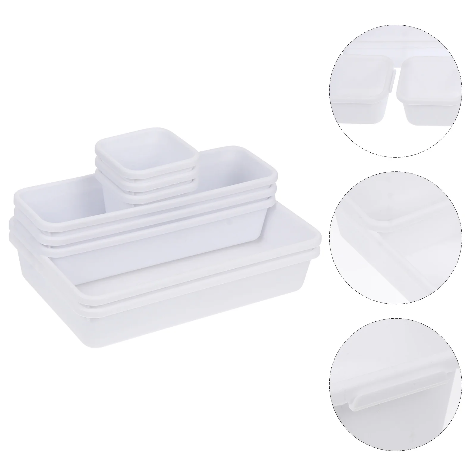 

1 Набор, креативный бытовой ящик для хранения, ящик для хранения, чехол для косметики (белый)