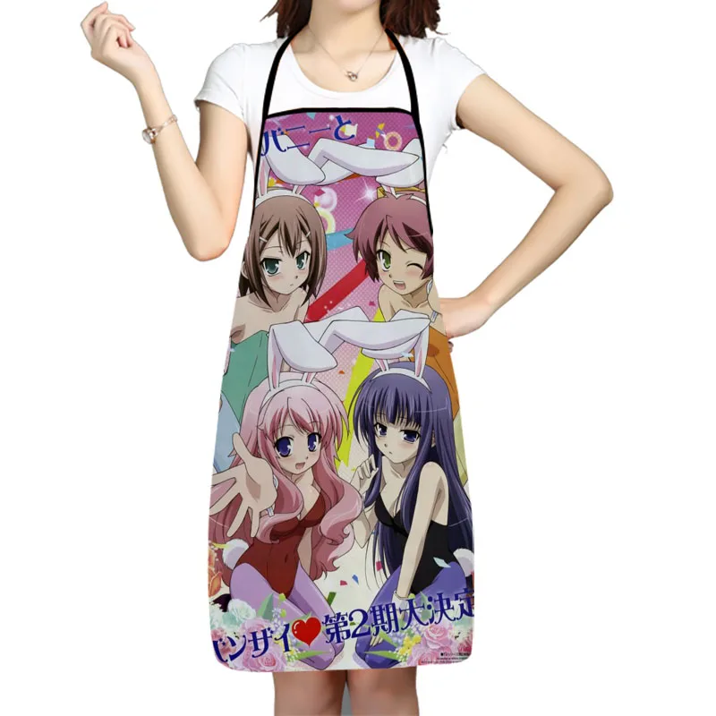 

Фартуки из ткани Оксфорд Baka To Test To Shokanju для мужчин и женщин, мужские Нагрудники, домашние фартуки для готовки, выпечки, уборки, кухонные прина...