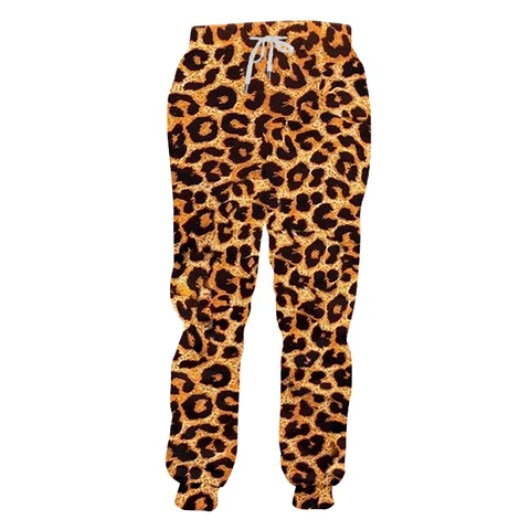 Джоггеры OGKB мужские с 3D рисунком животных, модные длинные штаны с леопардовым принтом, уличная одежда, одежда большого размера, Осенние