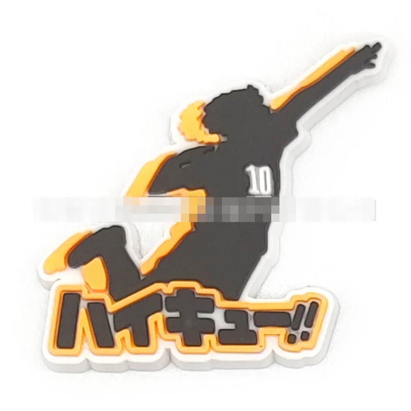 Аниме мультфильм Haikyuu обуви талисманы шнурок Backapck Fit Браслеты украшение пряжка Croc