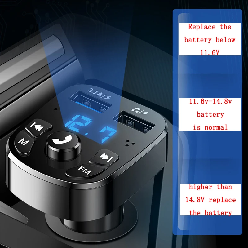 car bluetooth 5 0 audio player dual usb u disk phone charger adapter car fm bluetooth transmitter receiver auto accessories free global shipping