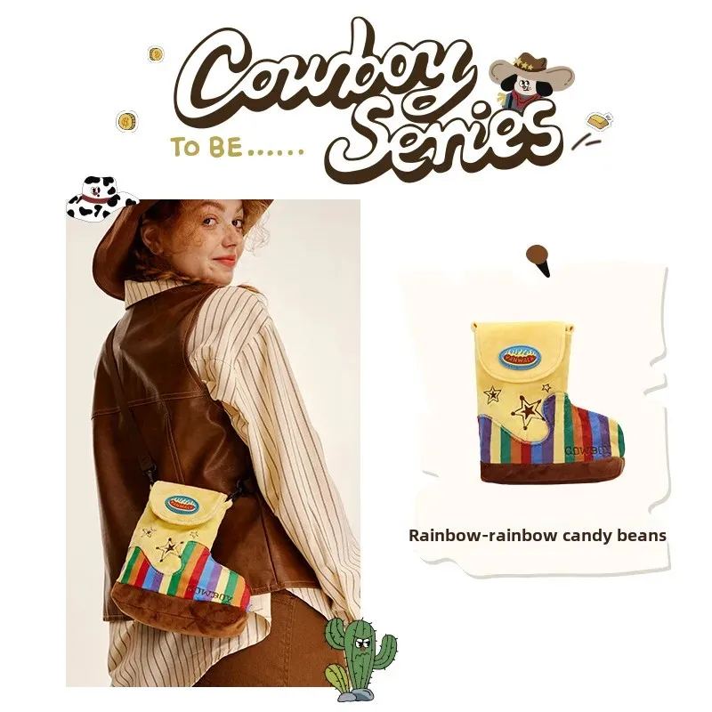 Vanwalk джинсовая серия рождественские винтажные ботинки сумка женская подарочная