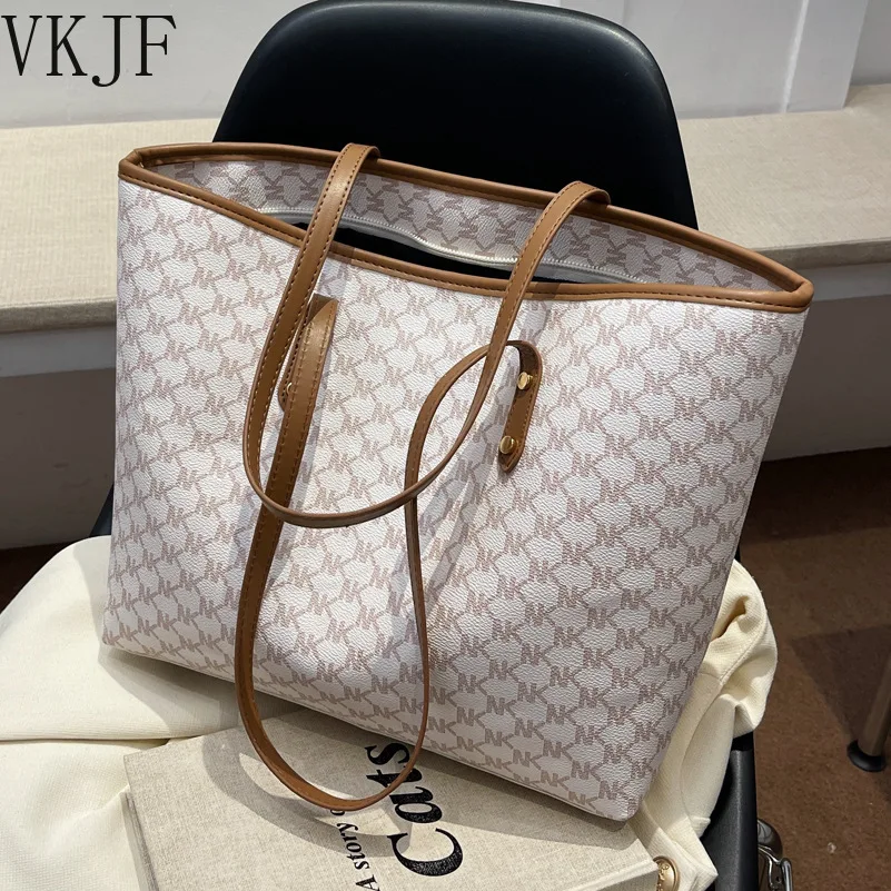 

Luxury Designer Letter Tote Bag for Women 2023 High Capacity Ladies Shopper Handbag and Purse Retro Trend Female Shoulder Bolsas