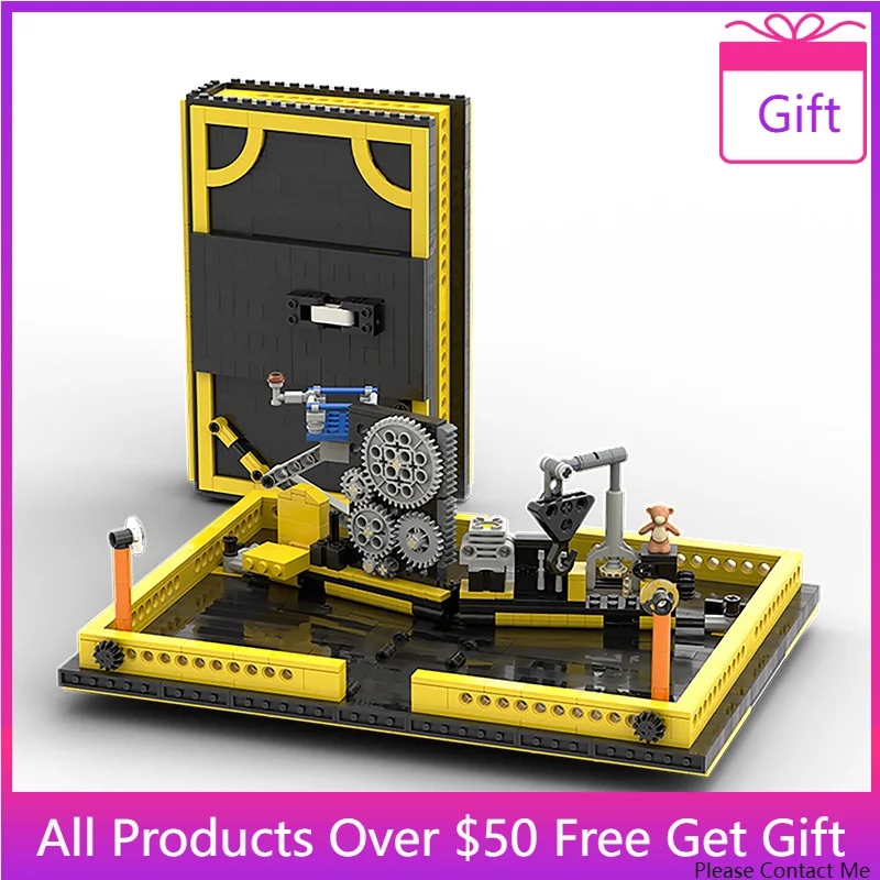 MOC 3D блоки-книжки выдвижная книга Сказочная Ретро механическая модель