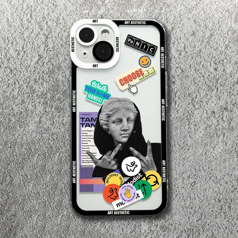 Новый чехол для телефона Great Art Aesthetic David Mona Lisa Samsung A16 A06 A55 A35 A25 A15 A05 A54 A34 A24 A14 A53 Clear TPU