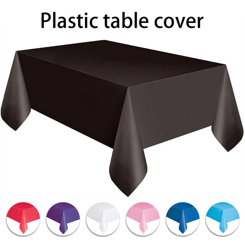 

1PC Environmentally Friendly Disposable Plastic Party Wedding Tablecloth Set Catering Meal Tableware Table Cloth Rectangular