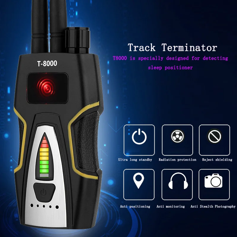 T8000 Track Terminator Wireless Signal Detector GPS Anti Positioning Search Camera Stealing Eavesdropping Detection Smart Chip enlarge