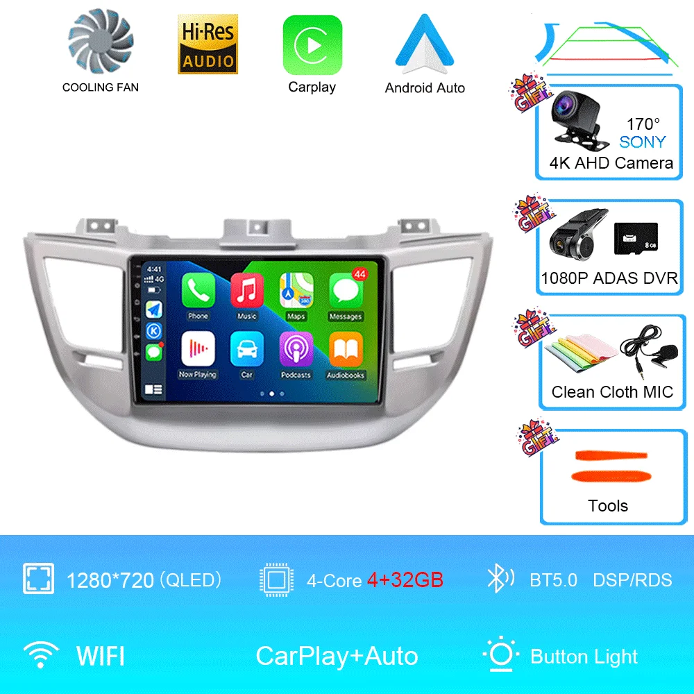 

Автомагнитола 2DIN с Android 16 и CarPlay для Hyundai Tucson IX35 3 2015-2018: Мультимедийный видеоплеер, навигация GPS, головное устройство