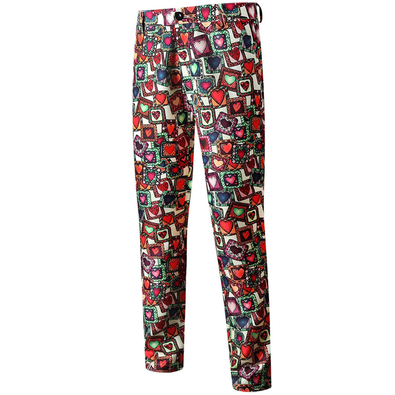 

Casual Pants Printed Button Men's Zipper Suit Zipper Fashion Men's pants