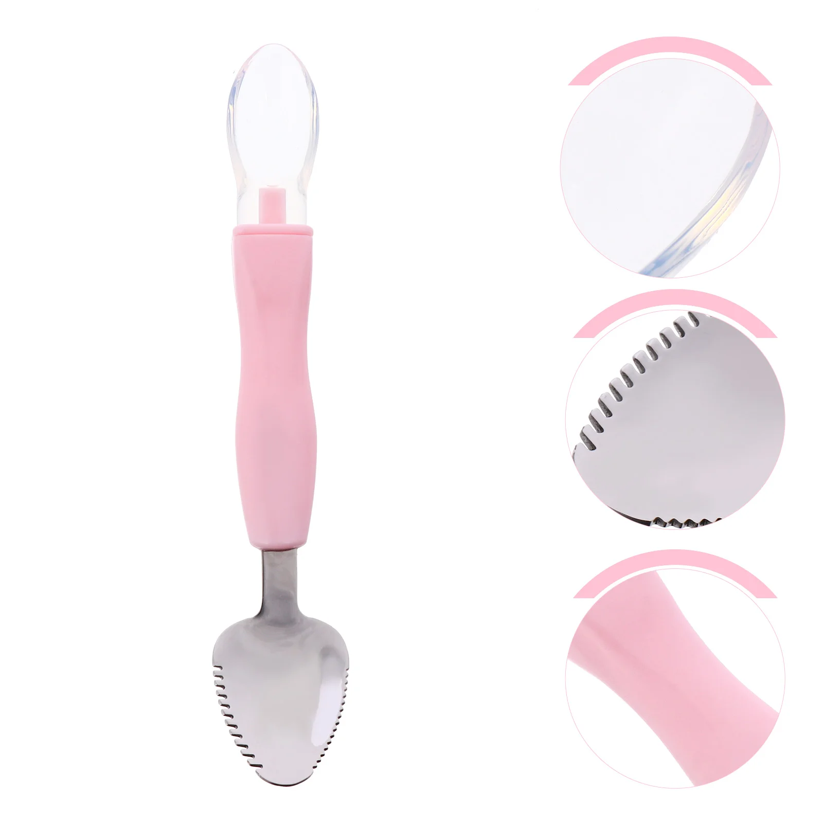 

Food Supplement Spoon Silicone Serving Spoons Apple Mud Scraping Spatula Dessert Fruit Scraper Silica Gel Toddler