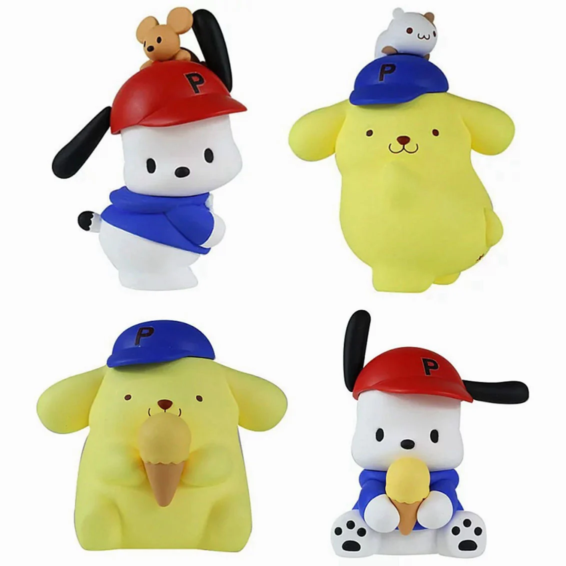 

Кавайная фигурка Sanrio из аниме «гаша полачко», помпон пурин, игрушки на 25-ю годовщину, модель из ПВХ, украшения для кукол, подарок для детей