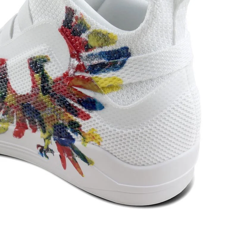 Soulsfeng Mesh Knit High Tops White Hawk Painted Union Black Hawk Comfortable Sneaker