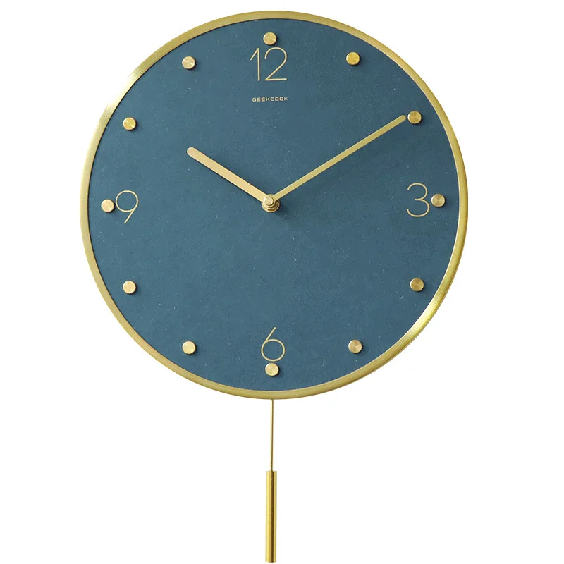 

12in Large Swing Wall Clock Hanging Watch Creative Quartz Wall Clock Modern Design Living Room Decor Quartz Needle Digital Clock