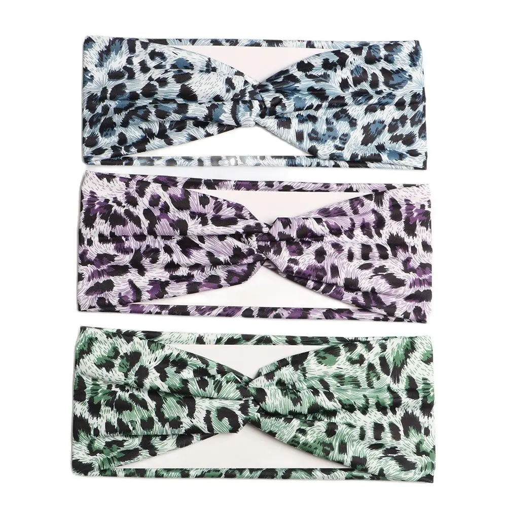 Женская эластичная повязка на голову с перехлёстом 3 шт.