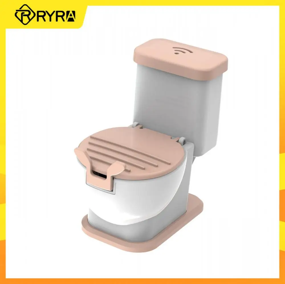

RYRA Cute Toilet Desktop Bracket Cartoon Desktop Ornaments Room Decoration Creativity Universal Mobile Phone Holder Accessories