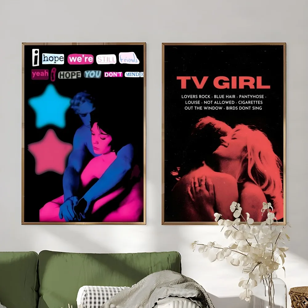 T-TV G-Girl ReallyS Cares Poster 1pc Living room wall decor aesthetic Hallway Bedroom Bathroom Bar Festive Creative waterproof