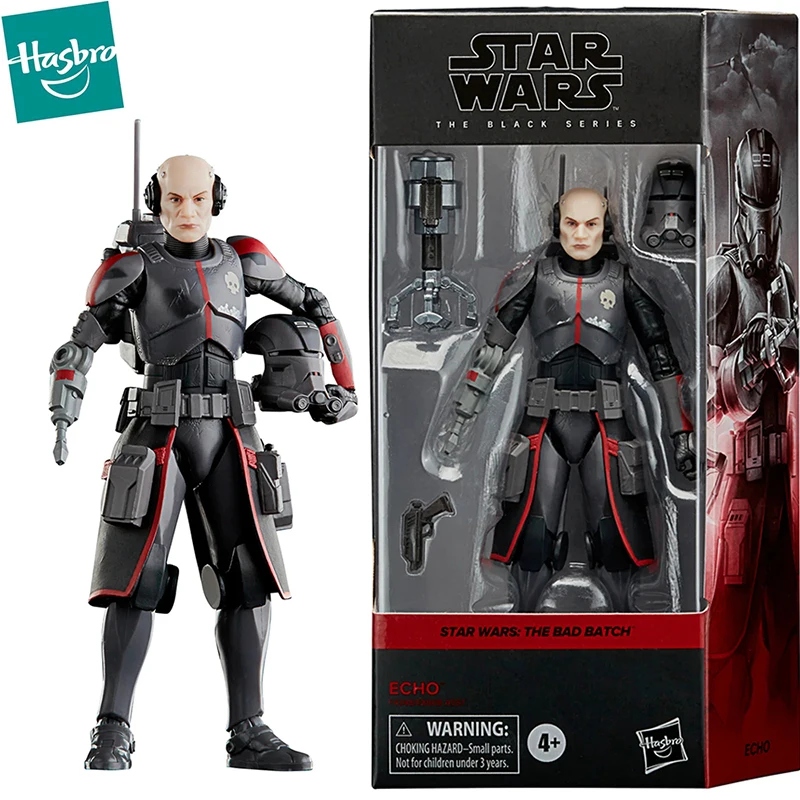 

Original Hasbro Star Wars The Black Series Echo The Bad Batch Clone Force 99 F4348 Action Figure Anime Movie Model Toys Gift