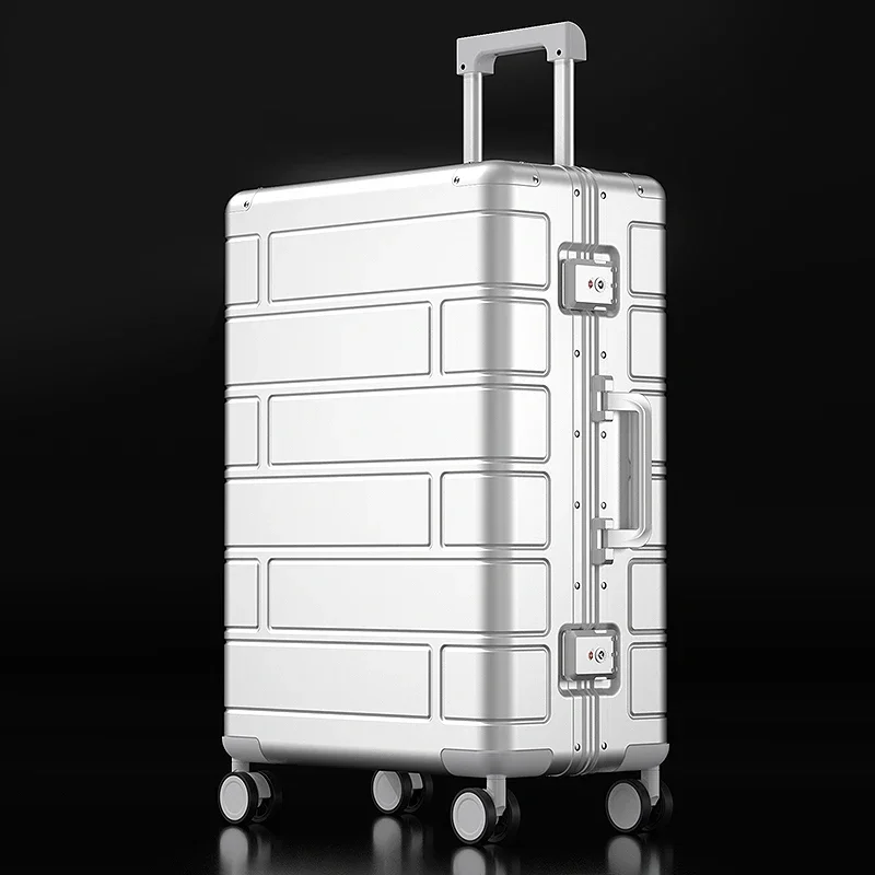 

Чемодан-Спиннер из алюминиево-магниевого сплава, 20 дюймов, чемодан для ручной клади и 24 дюйма, чемодан для бизнеса и отдыха, коробка для путешествий