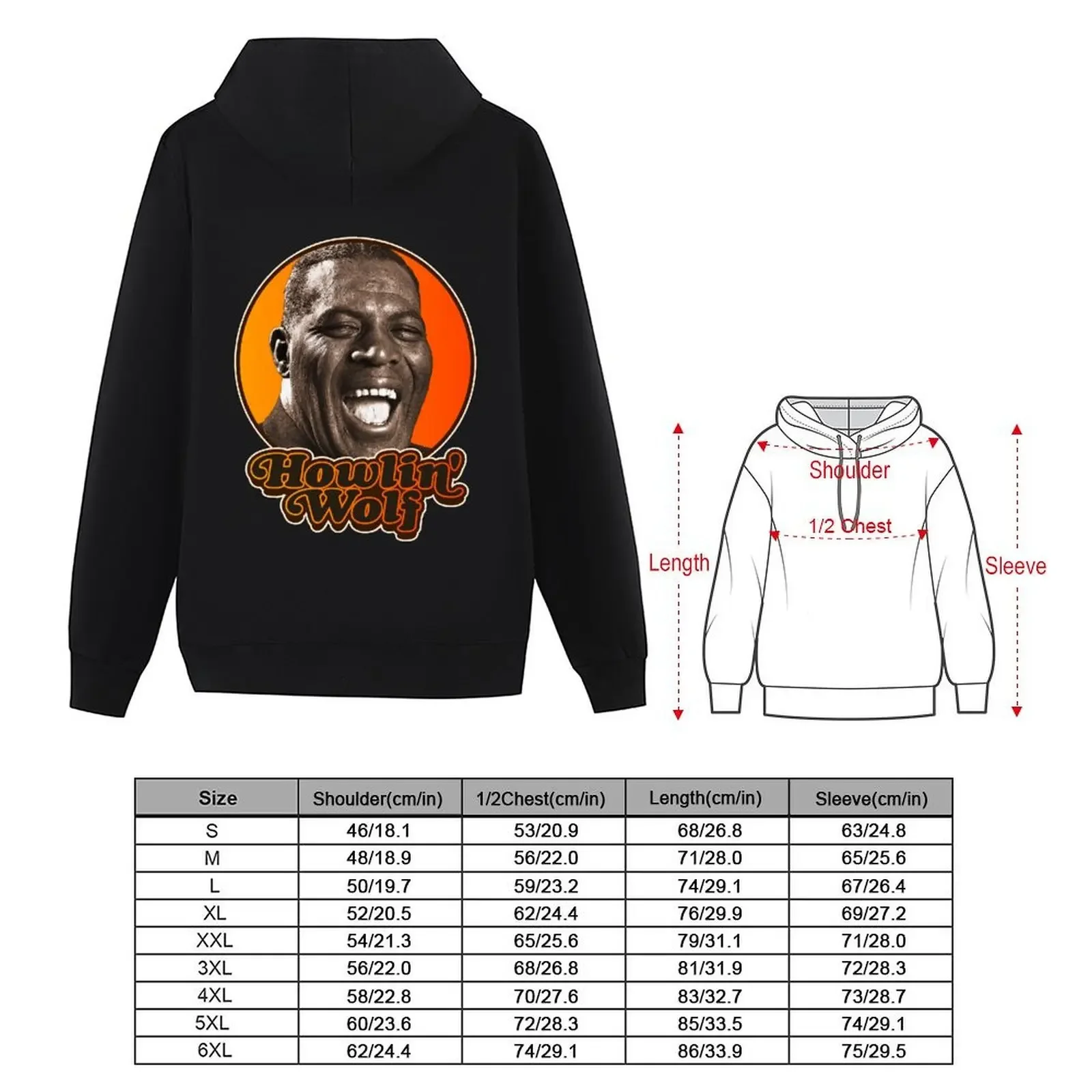Фото Ретро Howlin Wolf Tribute Толстовка мужское пальто осенние новинки осенняя мужская одежда аниме толстовка №4