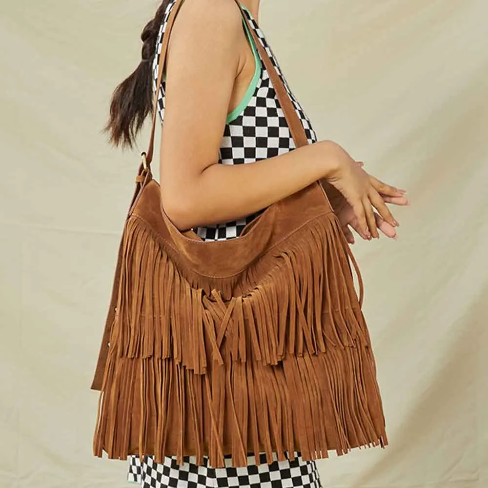 

Женская сумочка в стиле ретро 2022, трендовая большая сумка-тоут на плечо, сумочка из искусственной кожи с кисточками, роскошная женская сумка...