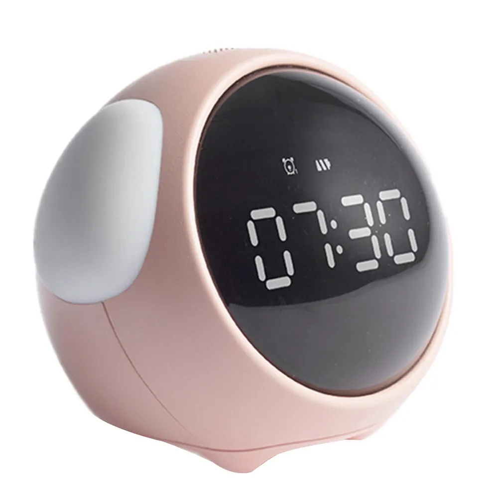 

Cute Expression Alarm Clock Multi Function Digital LED Snooze Function Volume Brightness Adjustable Bedside Clock For Home