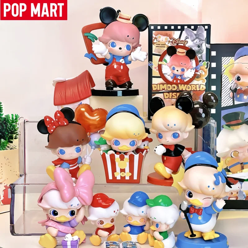 Фото В наличии: Оригинальные игрушки POP MART Dimoo World X Disney Series, слепые коробки-сюрпризы, коллекционные фигурки, мультяшные украшения, модные игрушки, подарки №3