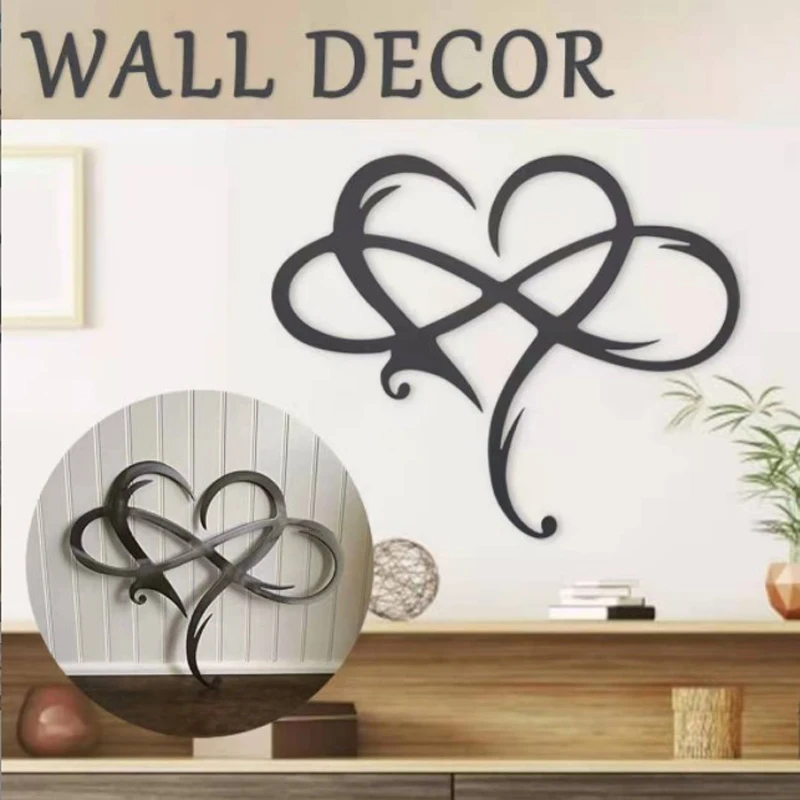 

Metal Wall Decoration Unique Design Wall Art Room Decoration Eternal Love Infinite Heart Iron Art Decoration Interior Decoration