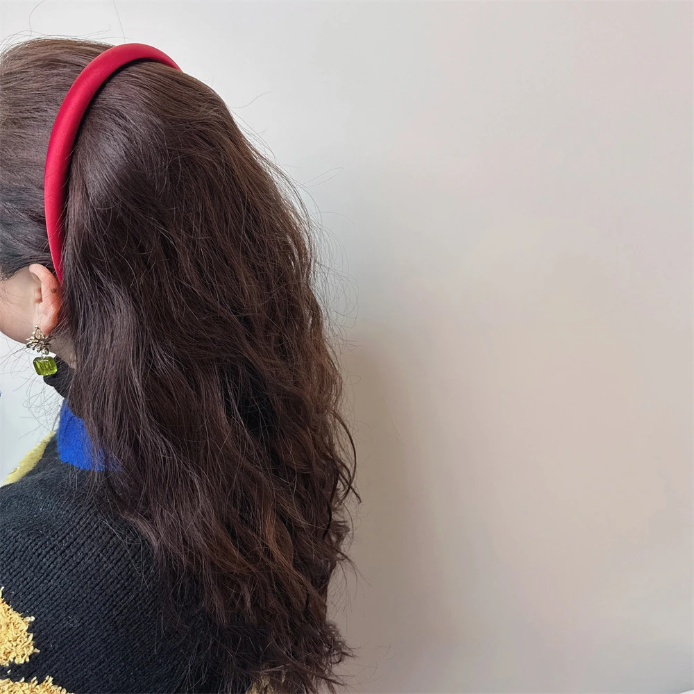 

Multi-color Ladies Retro Silky Satin High-end Sense Super Comfortable Versatile Sweet Girly Thin Headband Hair Accessories