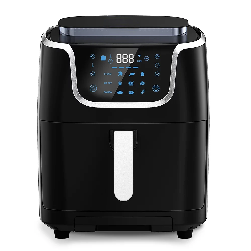 

Air Fryer 7 Quart Capacity, Vegetable Steamer and Air Fryer, Black, 1700W