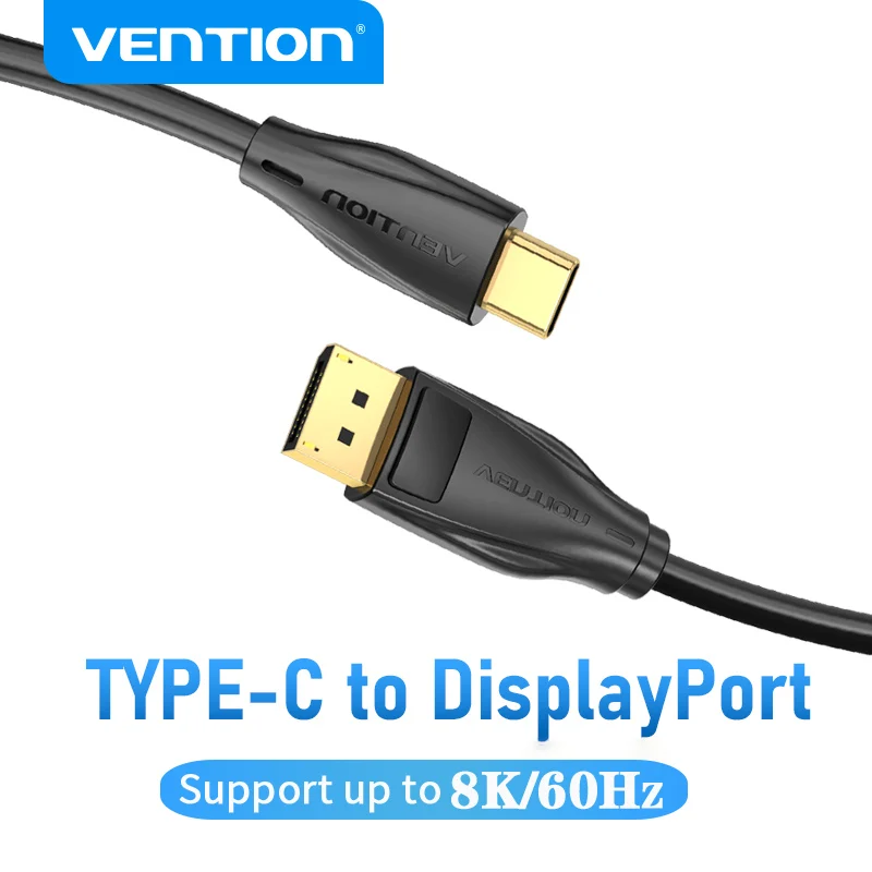 

Vention USB C to DP 1.4 Cable 8K 60Hz Type C to DisplayPort Converter Cable for Lenovo MacBook Pro TV Monitor Type-C to DP Cable