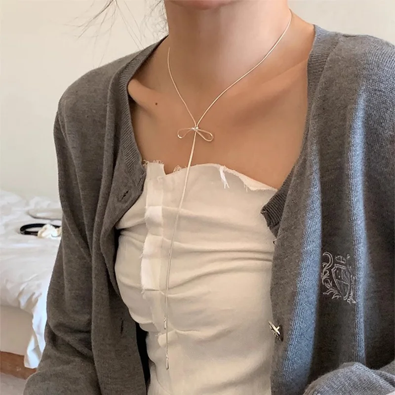 Mewanry длинные кисточки с бантом геометрические ожерелья для женщин и девочек