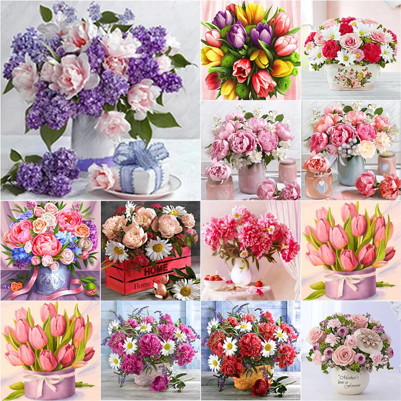 

Алмазная живопись 5D "сделай сам", цветы, бриллианты, ландшафт, вышивка крестиком, Ручная инкрустация, художественные подарки, украшение для с...