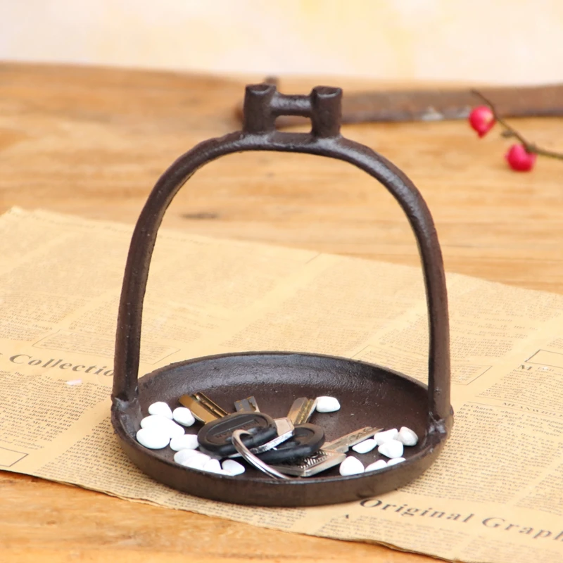 

Подставка для хранения в стиле ретро, металлический подсвечник из чугуна, декоративная чаша для сада, двора