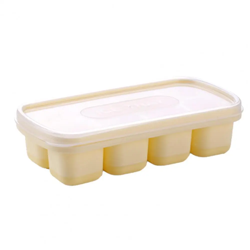 

Ice Cube Tray Stackable Easy to Release Mini Visible Lid Design Ice Cube Mold for Summer