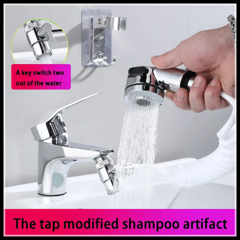 

Смеситель для ванной комнаты, внешний прозрачный Ручной Телескопический маленький Набор насадок для душа, набор головок для шампуня, длинн...