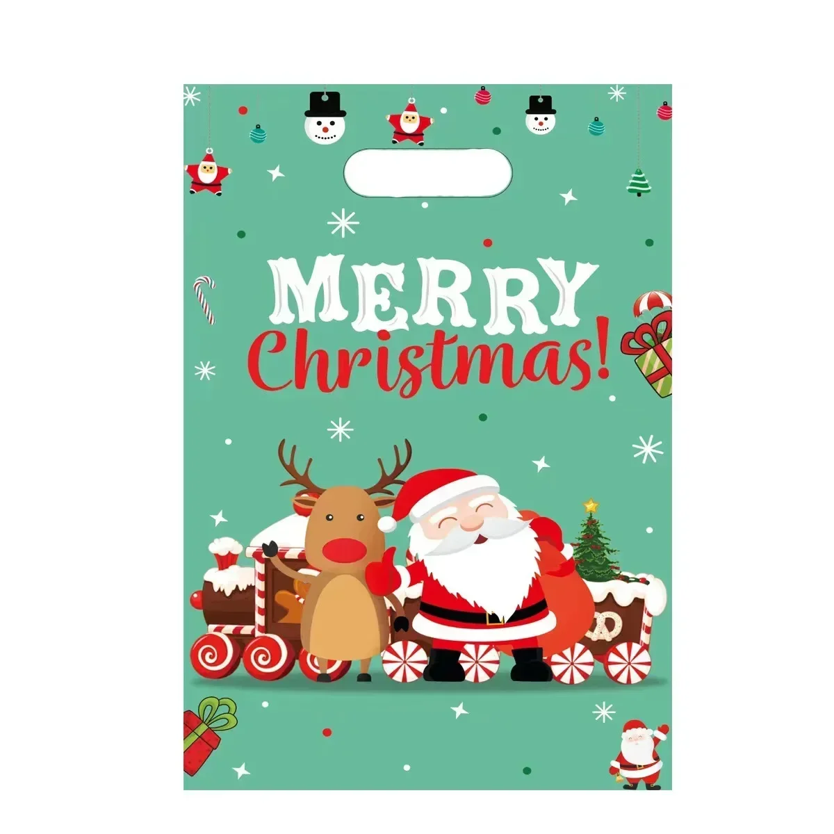 

MOONBIFFY Пластиковые рождественские пакеты 10 шт.