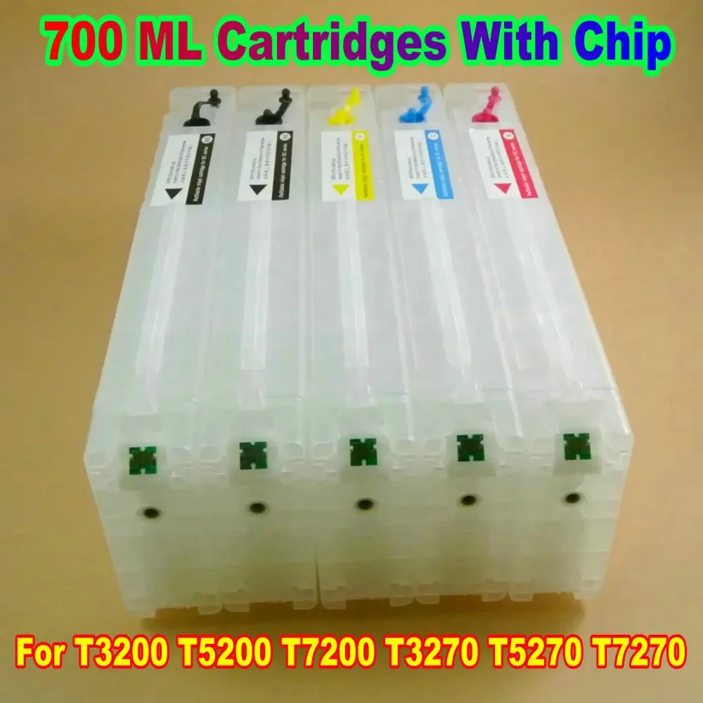 Многоразовые картриджи 700 мл с чипом для Epson SureColor T3200 T5200 T7200 T3270 T5270 T7270 чип