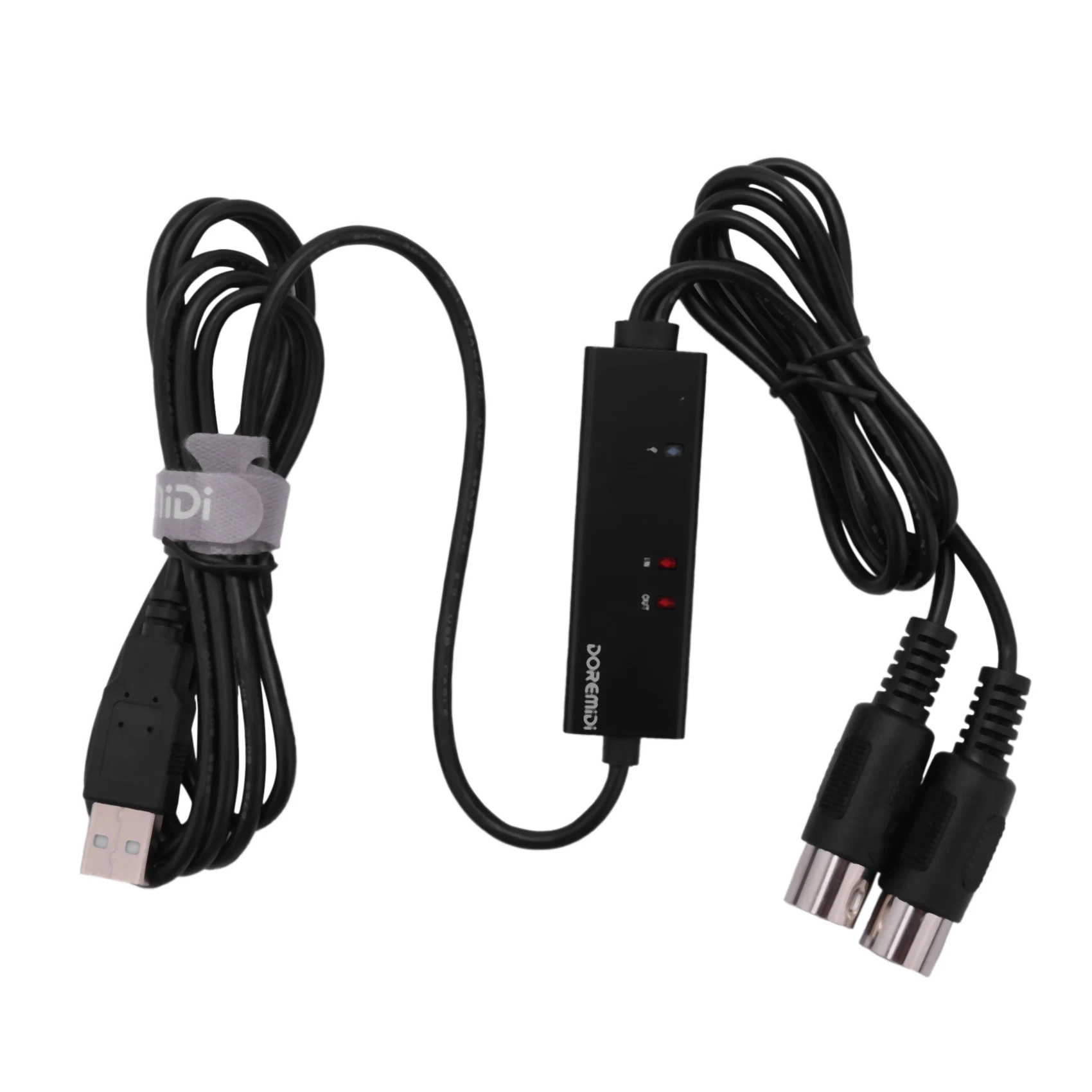 

DOREMiDi MTU-10 MIDI to USB Cable USB MIDI Converter with Indicator Light FTP Proceesing Chip