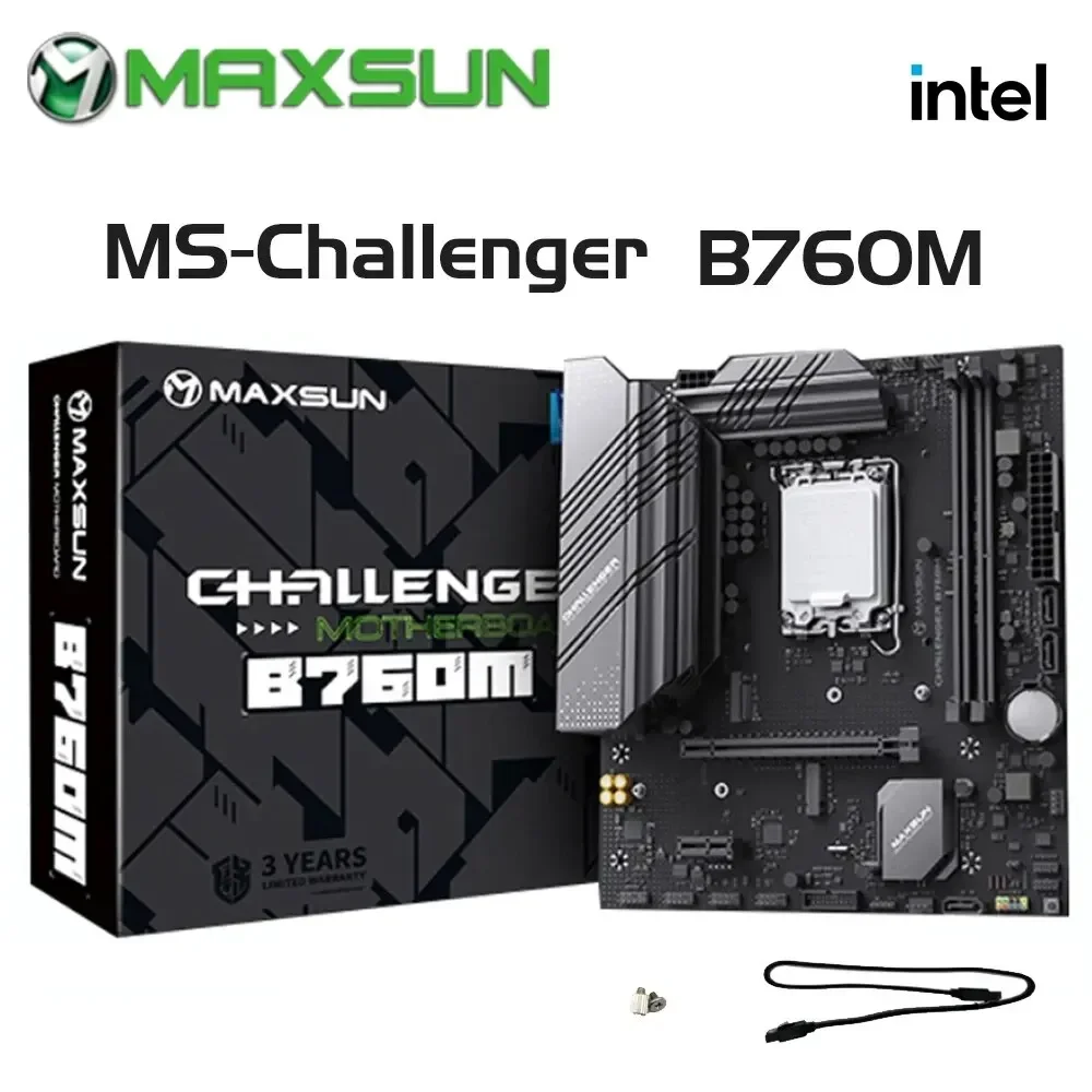 Материнская плата MAXSUN B760M LGA1700 DDR4 SATA3 M.2 поддерживает процессор Intel 13th 12th 14 12400 13600K/F