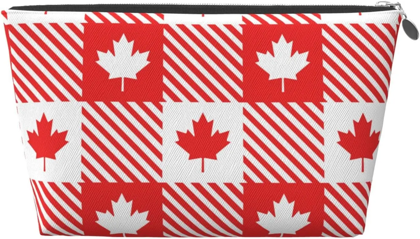 Maple Leaves1 Косметичка Женский дорожный размер Туалетные принадлежности Кожаная