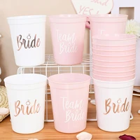 rose gold bachelorette party team bride to be plastic cup wedding bridal shower decoration hen party drinking cups supplies