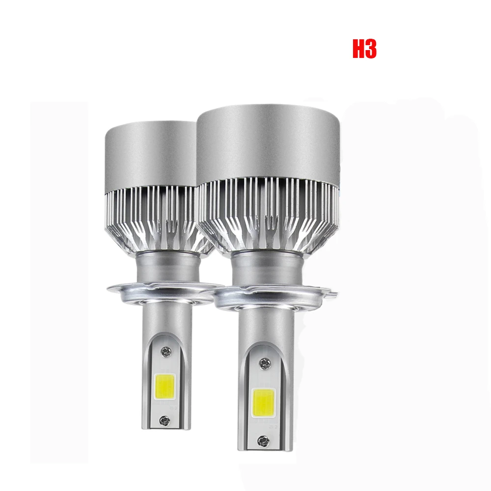 

2PCS H3 Bulb 60W Headlights Car Lamp With H11 LED 6000K White 12V Automobile EJH Headlight Bulbs Accessories