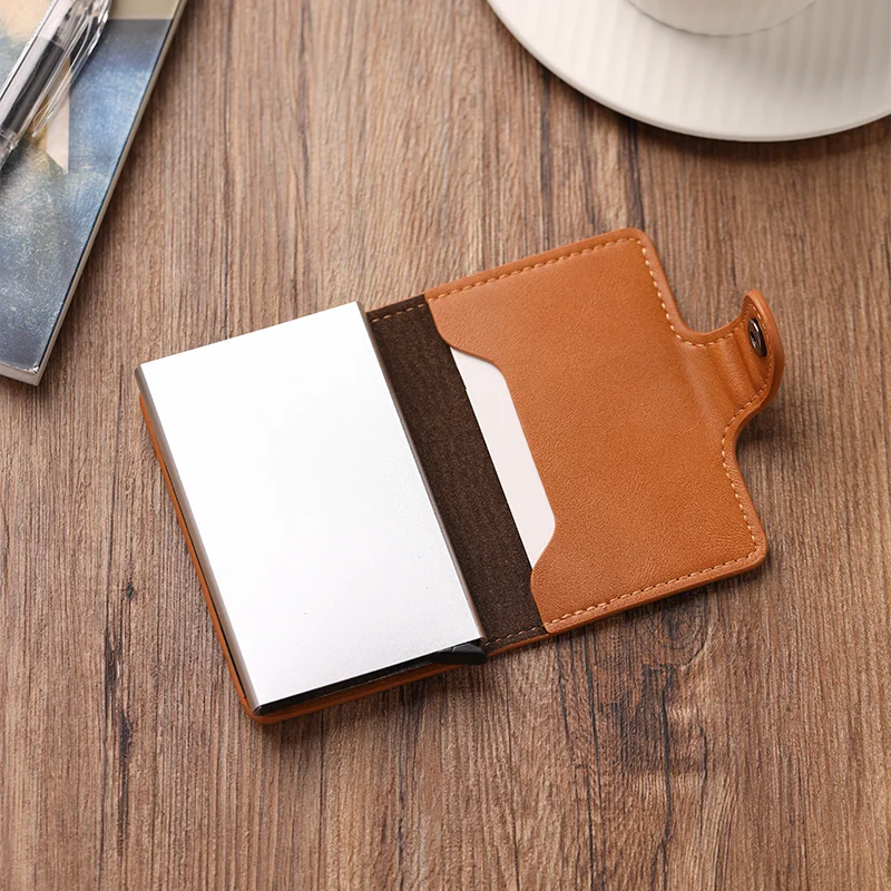 Винтажный Мужской Кошелек Из Алюминиевого Сплава С RFID-блокировкой