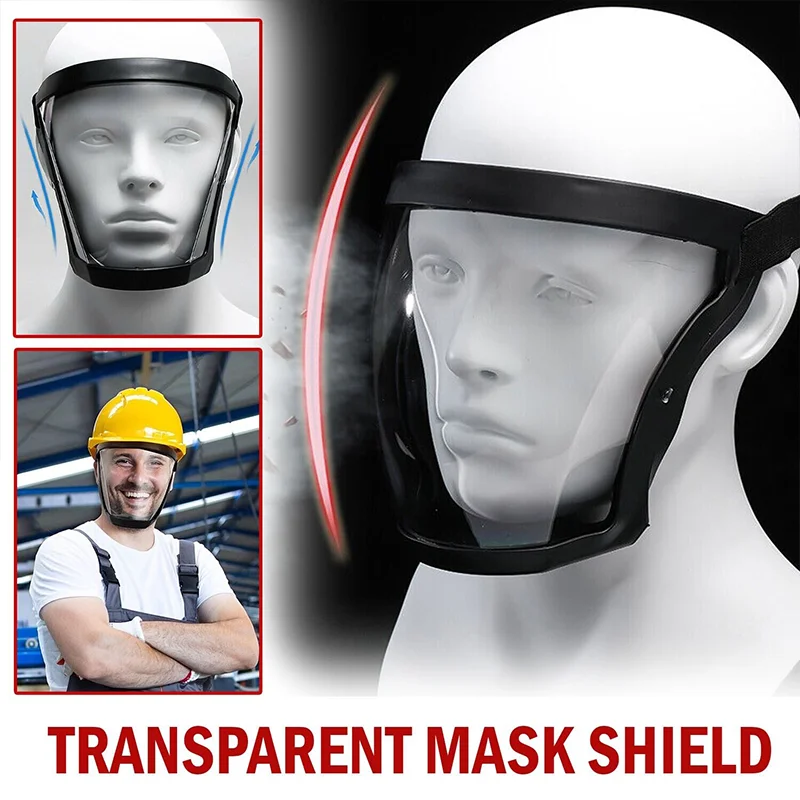 

Защитная маска для работы, прозрачная маска для лица, защита на все лицо, противотуманная защитная маска, защита от брызг масла, домашние кухонные инструменты