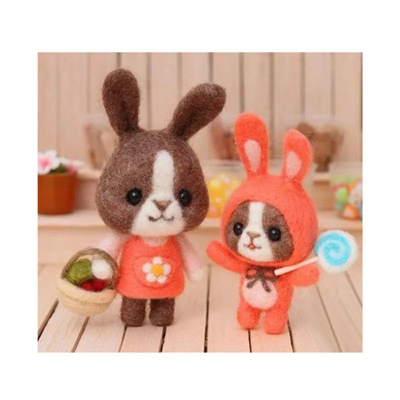 

Cute pet wool needlepoint kit wool felt needle felting pendant craft needlecraft DIY handmade
