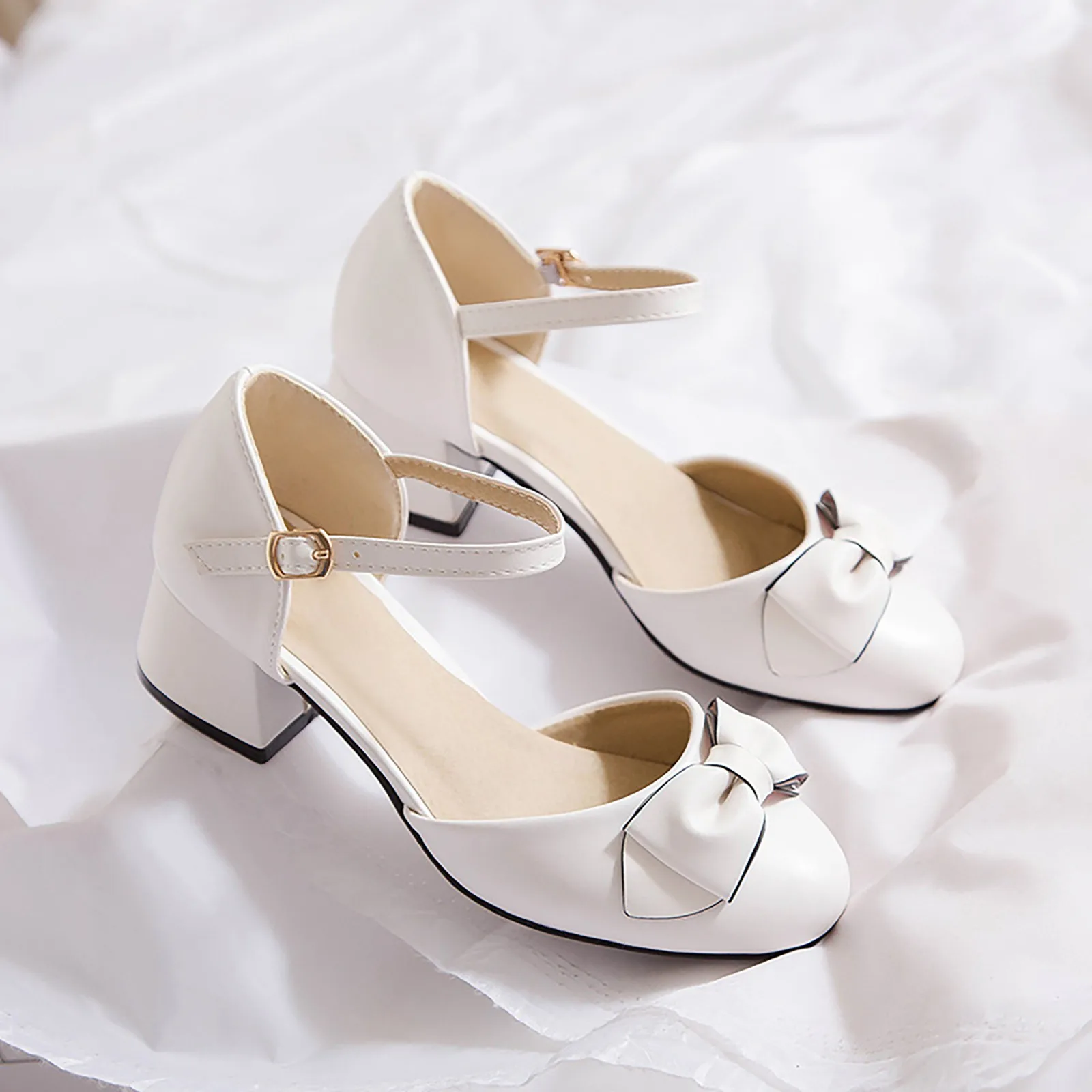 

Big Kids Children Girls Closed Toe Low Heeled Thick Heeled High Heels Princess Shoes Party Wedding Daily Shoes Outlooks Sandals