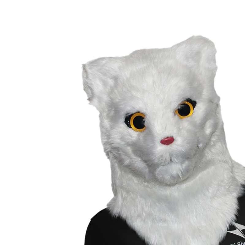 Плюшевая маска на голову с животными подвижным ртом и котом костюм для Хэллоуина